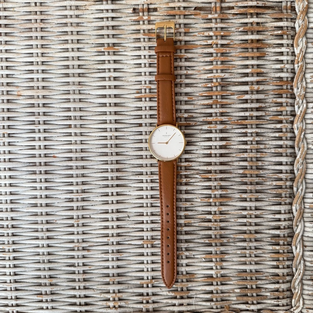 Nordgreen Native Brown Leather Watch